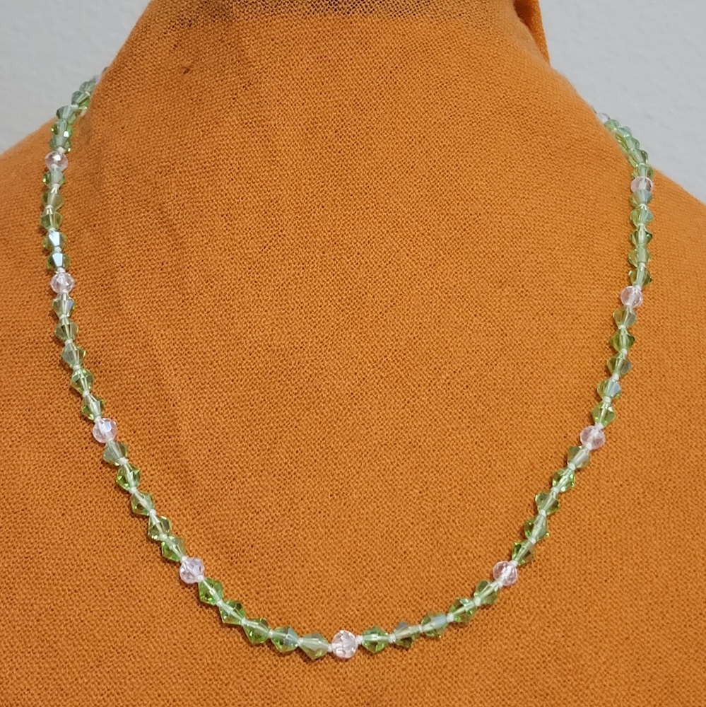 Stunning Peridot Swarovski Crystal Necklace